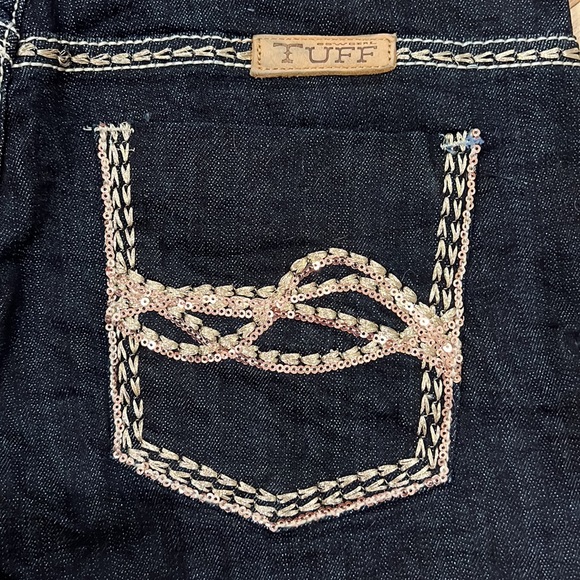 Cowgirl Tuff “golden” dark wash and gold embellished denim shorts - Picture 8 of 9